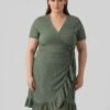 Vestido Cruzado 'Véro Moda Curve' - VERDE -Zalaris Tienda vestido cruzado vero moda curve verde amd77 2 frb1