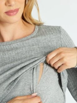 Zalaris Tienda -Zalaris Tienda vestido de lactancia gris ajt61 2 frb2