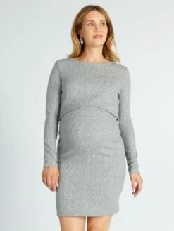 Vestido De Lactancia - GRIS -Zalaris Tienda vestido de lactancia gris ajt61 2 frb3