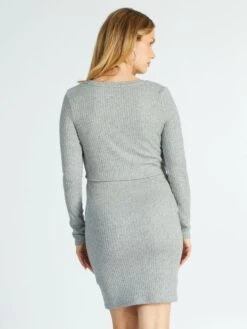 Vestido De Lactancia - GRIS -Zalaris Tienda vestido de lactancia gris ajt61 2 frb4