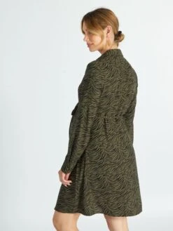 Vestido De Lactancia - KAKI -Zalaris Tienda vestido de lactancia kaki ajt36 2 frb3