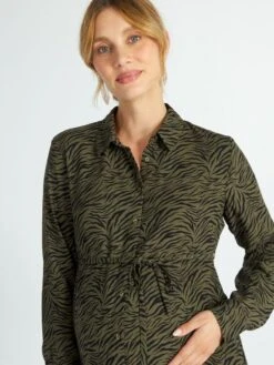 Vestido De Lactancia - KAKI -Zalaris Tienda vestido de lactancia kaki ajt36 2 frb4