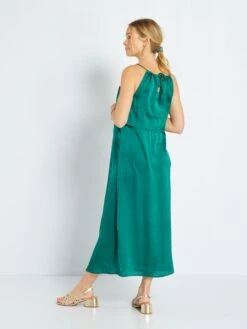 Vestido De Lino Premamá - VERDE -Zalaris Tienda vestido de lino premama verde zr596 3 frb2