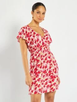 Vestido De Manga Corta Con Estampado 'JDY' - ROSA