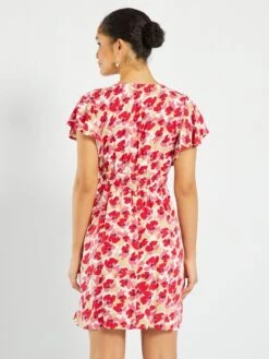 Vestido De Manga Corta Con Estampado 'JDY' - ROSA -Zalaris Tienda vestido de manga corta con estampado jdy rosa aik45 1 frb3