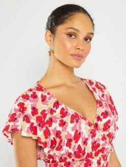 Vestido De Manga Corta Con Estampado 'JDY' - ROSA -Zalaris Tienda vestido de manga corta con estampado jdy rosa aik45 1 frb4