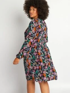 Vestido De Punto De Crepé Vaporoso - Negro -Zalaris Tienda vestido de punto de crepe vaporoso negro aiz59 2 frb3