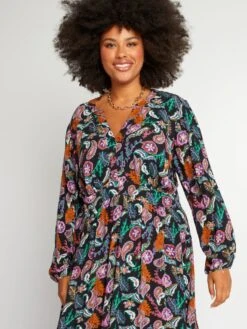 Vestido De Punto De Crepé Vaporoso - Negro -Zalaris Tienda vestido de punto de crepe vaporoso negro aiz59 2 frb4