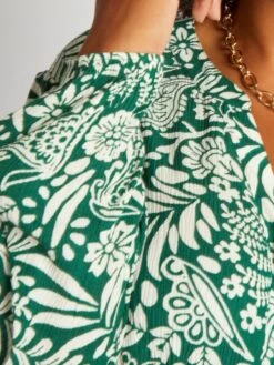 Vestido De Punto De Crepé Vaporoso - Verde -Zalaris Tienda vestido de punto de crepe vaporoso verde aiz59 3 frb4