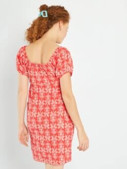 Vestido De Punto Gofrado - ROJO -Zalaris Tienda vestido de punto gofrado rojo ack29 1 frb2