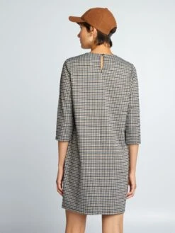 Vestido De Punto Milano De Cuadros - DOBLE PENETRACIÓN -Zalaris Tienda vestido de punto milano de cuadros doble penetracion ait77 2 frb3