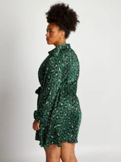 Vestido De Raso Estampado Leopardo - PXBETEVERT -Zalaris Tienda vestido de raso estampado leopardo pxbetevert ajj03 1 frb3