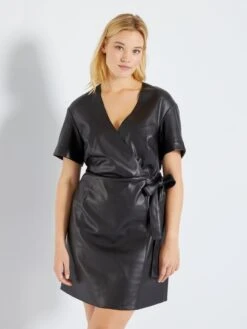 Vestido Entallado De Material Sintético - Negro -Zalaris Tienda vestido entallado de material sintetico negro zj686 1 frb2