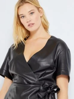 Vestido Entallado De Material Sintético - Negro -Zalaris Tienda vestido entallado de material sintetico negro zj686 1 frb5