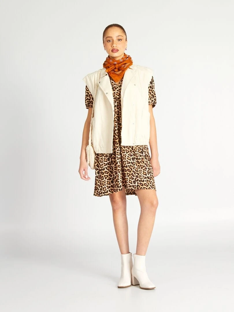 Vestido Estampado - Leopardo 4 Vestido Estampado - Leopardo - Imagen 2