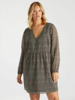 Vestido Evasé Con Estampado - BLACWHBAS5 -Zalaris Tienda vestido evase con estampado blacwhbas5 ajj02 1 frb2