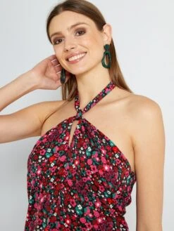 Vestido Largo Anudable - ROSA -Zalaris Tienda vestido largo anudable rosa zq494 1 frb3