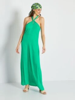 Vestido Largo Anudable - Verde