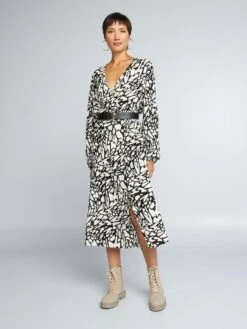 Vestido Largo Con Cinturón - TAQUIMIL