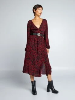 Vestido Largo Con Cinturón - TAQUIRUBINA