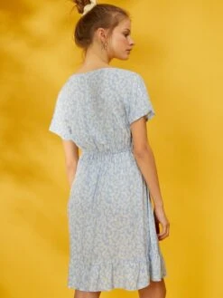 Vestido Largo Con Estampado De Flores - AZUL -Zalaris Tienda vestido largo con estampado de flores azul zo045 4 frb3