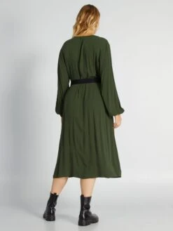 Vestido Largo Con Estampado - KOMU VERDE -Zalaris Tienda vestido largo con estampado komu verde aiz53 3 frb2