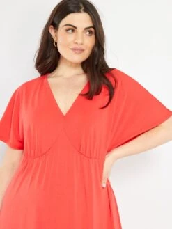 Vestido Largo Con Estampado - Rojo -Zalaris Tienda vestido largo con estampado rojo zs969 3 frb3