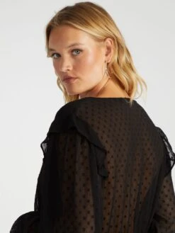 Vestido Largo De Plumeti - Negro -Zalaris Tienda vestido largo de plumeti negro aph79 1 frb5