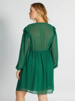 Vestido Largo De Plumeti - Verde -Zalaris Tienda vestido largo de plumeti verde aph79 3 frb2