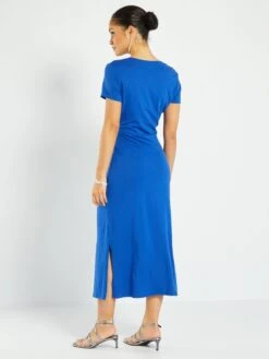 Vestido Largo De Punto - Azul -Zalaris Tienda vestido largo de punto azul acj38 1 frb4