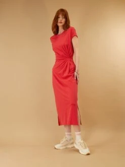 Vestido Largo De Punto - Rojo -Zalaris Tienda vestido largo de punto rojo acj38 2 frb4