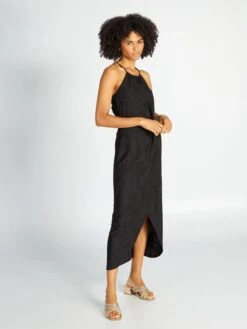 Vestido Largo - Negro 9 Vestido Largo - Negro -Zalaris Tienda vestido largo negro ams67 2 frb3