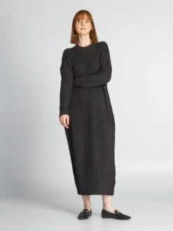 Vestido Largo Oversize De Canalé - NEGRO -Zalaris Tienda vestido largo oversize de canale negro aea15 1 frb4