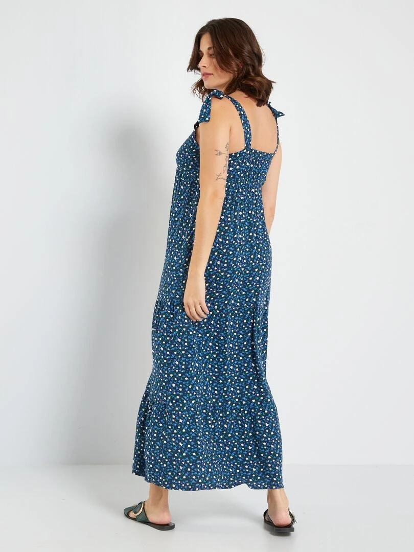 Vestido Largo Premamá - AZUL 5 Vestido Largo Premamá - AZUL - Imagen 3