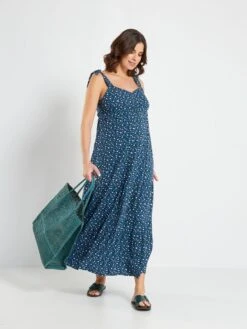 Vestido Largo Premamá - AZUL 9 Vestido Largo Premamá - AZUL -Zalaris Tienda vestido largo premama azul zr588 1 frb4