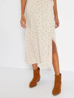 Vestido Largo Premamá 'flores' - BLANCO -Zalaris Tienda vestido largo premama flores blanco zn920 4 frb3