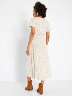 Vestido Largo Premamá 'flores' - BLANCO -Zalaris Tienda vestido largo premama flores blanco zn920 4 frb4