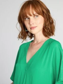 Vestido Largo Satinado - Verde -Zalaris Tienda vestido largo satinado verde aem33 2 frb3