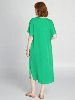Vestido Largo Satinado - Verde -Zalaris Tienda vestido largo satinado verde aem33 2 frb4