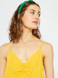 Vestido Midi De Tirantes Finos - AMARILLO -Zalaris Tienda vestido midi de tirantes finos amarillo zk459 2 frb4