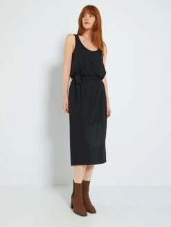 Vestido Midi Entallado - Negro -Zalaris Tienda vestido midi entallado negro zg182 1 frb4