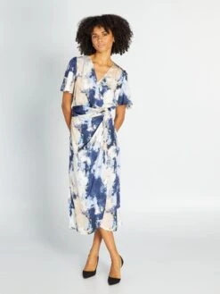 Vestido Midi Tie-dye - AZUL -Zalaris Tienda vestido midi tie dye azul azz52 1 frb4