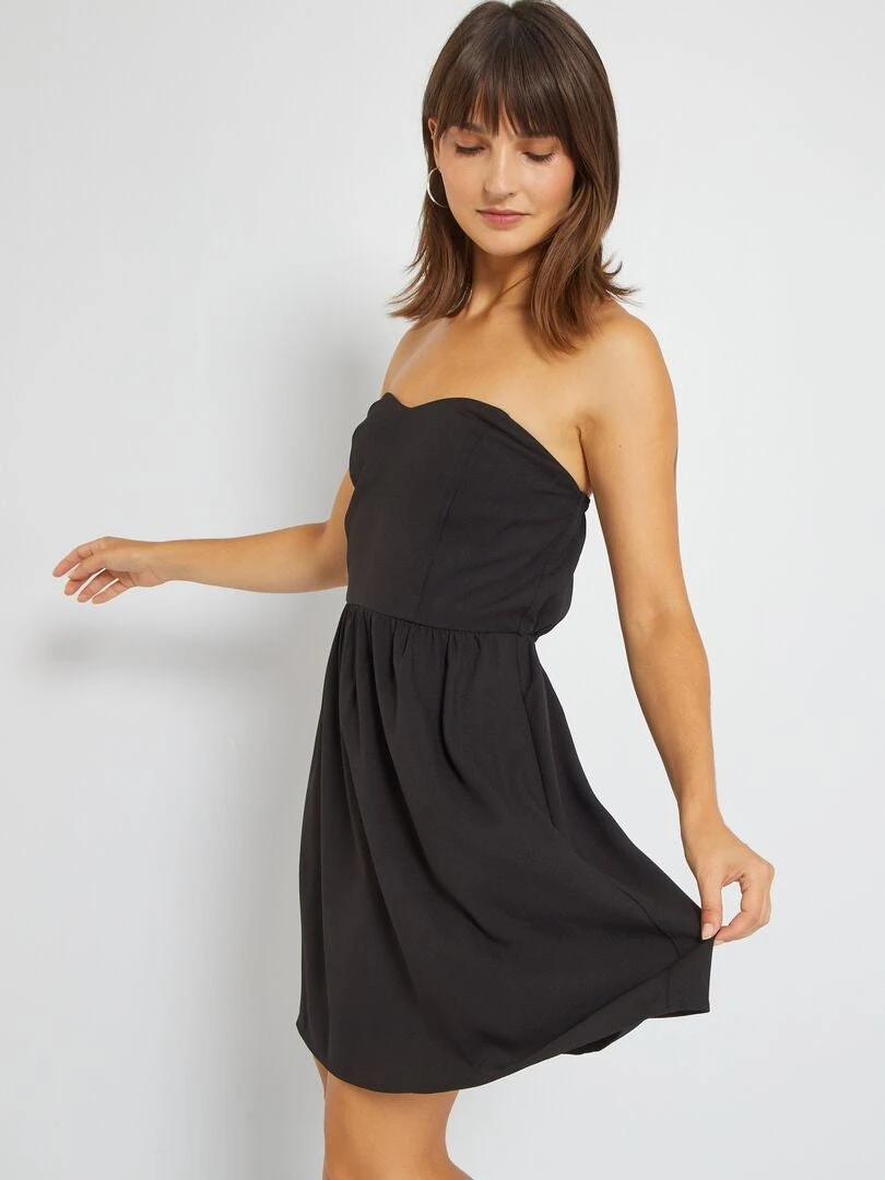 Vestido Palabra De Honor - Negro 3 Vestido Palabra De Honor - Negro