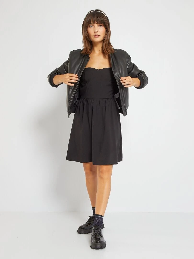 Vestido Palabra De Honor - Negro 8 Vestido Palabra De Honor - Negro - Imagen 6