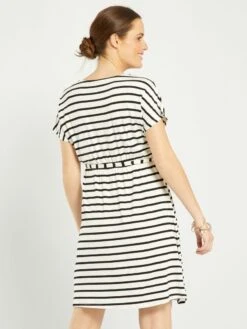 Vestido Premamá Con Cuello De Pico - BLANCO -Zalaris Tienda vestido premama con cuello de pico blanco zq432 8 frb3