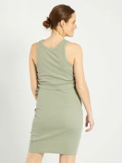 Vestido Premamá Con Manga Americana - Gris 9 Vestido Premamá Con Manga Americana - Gris -Zalaris Tienda vestido premama con manga americana gris ael06 2 frb4