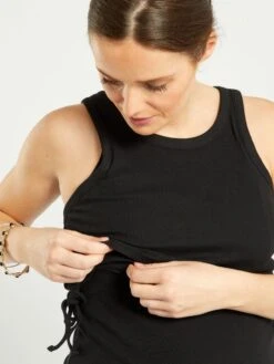 Vestido Premamá Con Manga Americana - Negro 7 Vestido Premamá Con Manga Americana - Negro -Zalaris Tienda vestido premama con manga americana negro ael06 1 frb2