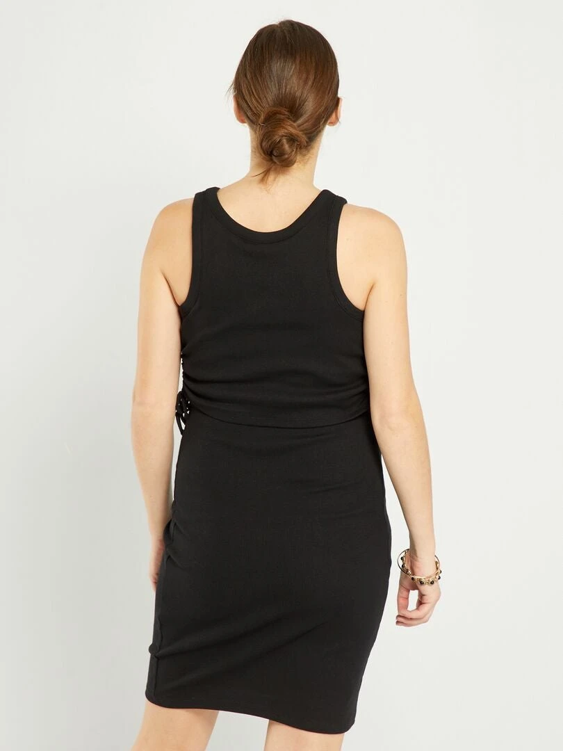 Vestido Premamá Con Manga Americana - Negro 6 Vestido Premamá Con Manga Americana - Negro - Imagen 4