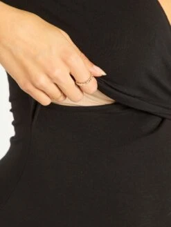 Vestido Premamá Cruzado - Negro -Zalaris Tienda vestido premama cruzado negro zd533 4 frb3