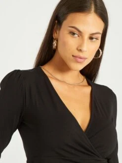 Vestido Premamá Cruzado - Negro -Zalaris Tienda vestido premama cruzado negro zd533 4 frb6